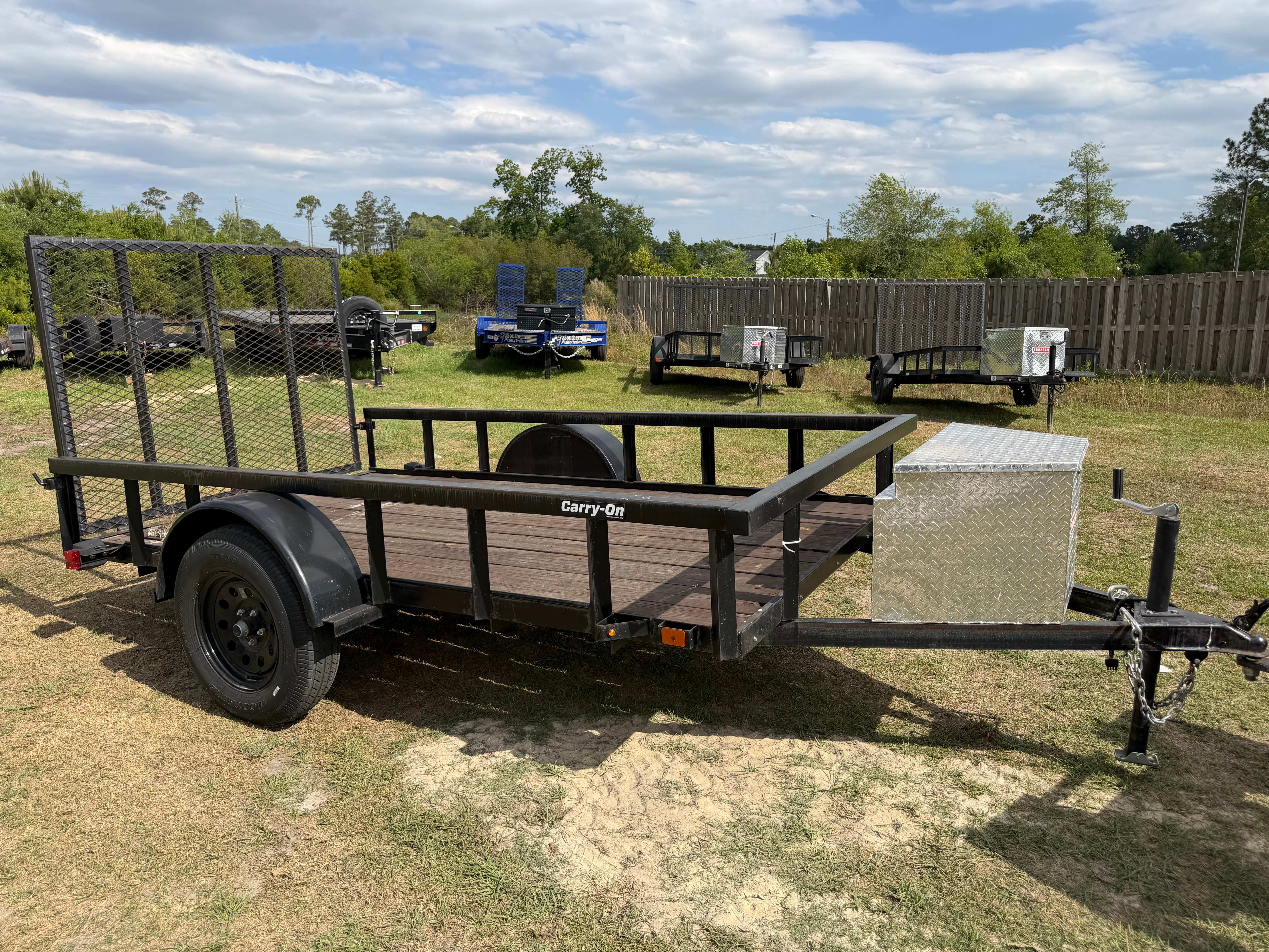 65" x 10' Utility Trailer — view 1 of 3 — available for rent at HAPPY HITCH Trailer Rentals, Ellabell GA